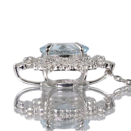 第485回抽選販売＞アクアマリン 約1ct ダイヤモンド 0.4ct プラチナ