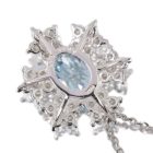 �A�N�A�}���� ��1ct �_�C�������h 0.4ct �v���`�i �l�b�N���X