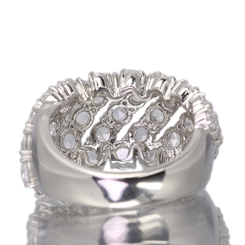 ローズカットダイヤモンド 約3ct プラチナ リング(指輪)【品質保証書