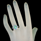 �I�[�X�g�����A���C�g�j���O���b�W�Y�u���b�N�I�p�[�� 1.1ct �_�C�������h 1.3ct �v���`�i �����O(�w��)