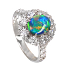 �I�[�X�g�����A���C�g�j���O���b�W�Y�u���b�N�I�p�[�� 1.1ct �_�C�������h 1.3ct �v���`�i �����O(�w��)
