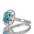 �I�[�X�g�����A���C�g�j���O���b�W�Y�u���b�N�I�p�[�� 1.1ct �_�C�������h 1.3ct �v���`�i �����O(�w��)