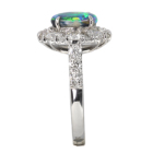 �I�[�X�g�����A���C�g�j���O���b�W�Y�u���b�N�I�p�[�� 1.1ct �_�C�������h 1.3ct �v���`�i �����O(�w��)