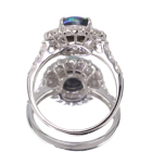 �I�[�X�g�����A���C�g�j���O���b�W�Y�u���b�N�I�p�[�� 1.1ct �_�C�������h 1.3ct �v���`�i �����O(�w��)