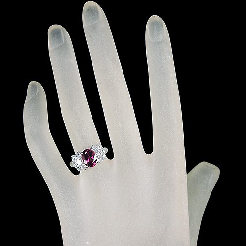 ピンクトルマリン 2.0ct ダイヤモンド 1.2ct プラチナ リング(指輪