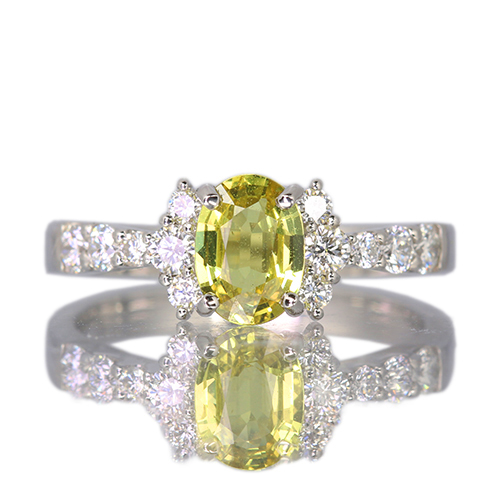 第485回抽選販売＞非加熱イエローサファイア 約1ct ダイヤモンド 0.4ct