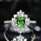 �O���[���K�[�l�b�g ��1ct �_�C�������h 0.5ct �v���`�i �����O(�w��)
