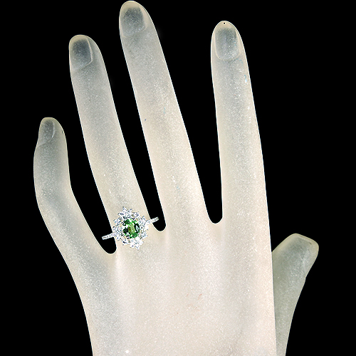 第485回抽選販売＞グリーンガーネット 約1ct ダイヤモンド 0.5ct