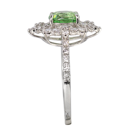第485回抽選販売＞グリーンガーネット 約1ct ダイヤモンド 0.5ct