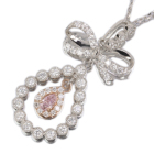 �s���N�_�C�������h 0.07ct/FLPP/SI2 �_�C�������h ��0.4ct �v���`�i �l�b�N���X