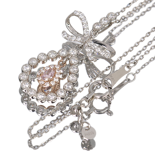 ピンクダイヤモンド 0.07ct/FLPP/SI2 ダイヤモンド 約0.4ct プラチナ