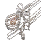 �s���N�_�C�������h 0.07ct/FLPP/SI2 �_�C�������h ��0.4ct �v���`�i �l�b�N���X