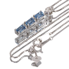�T���^�}���A�A�N�A�}���� 1.0ct �_�C�������h �z���C�g�S�[���h �l�b�N���X