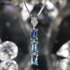 �T���^�}���A�A�N�A�}���� 1.0ct �_�C�������h �z���C�g�S�[���h �l�b�N���X