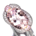 �����K�i�C�g ��9ct �s���N�T�t�@�C�A 1.5ct �_�C�������h 0.3ct �v���`�i �����O(�w��)