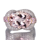 �����K�i�C�g ��9ct �s���N�T�t�@�C�A 1.5ct �_�C�������h 0.3ct �v���`�i �����O(�w��)