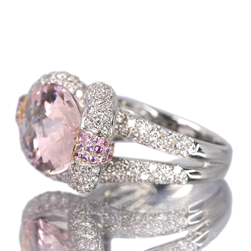 モルガナイト 約9ct ピンクサファイア 1.5ct ダイヤモンド 0.3ct