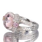 �����K�i�C�g ��9ct �s���N�T�t�@�C�A 1.5ct �_�C�������h 0.3ct �v���`�i �����O(�w��)