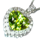 �n�[�g�V�F�C�v�X�t�F�[�� 5.8ct �_�C�������h 0.8ct �v���`�i �l�b�N���X