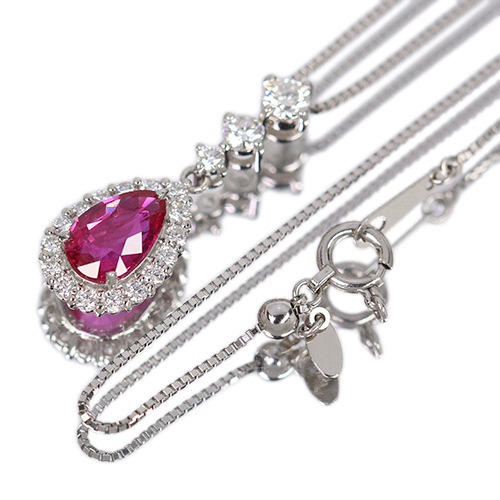 第487回抽選販売＞非加熱ピジョンブラッドルビー 1.0ct ダイヤモンド