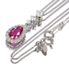 ����M�s�W�����u���b�h���r�[ 1.0ct �_�C�������h 0.4ct �v���`�i �l�b�N���X