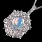 ���L�V�R�Y�E�H�[�^�[�I�p�[�� ��1.5ct �_�C�������h 0.9ct �v���`�i �l�b�N���X