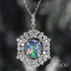 ���L�V�R�Y�E�H�[�^�[�I�p�[�� ��1.5ct �_�C�������h 0.9ct �v���`�i �l�b�N���X