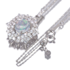 ���L�V�R�Y�E�H�[�^�[�I�p�[�� ��1.5ct �_�C�������h 0.9ct �v���`�i �l�b�N���X
