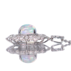 ���L�V�R�Y�E�H�[�^�[�I�p�[�� ��1.5ct �_�C�������h 0.9ct �v���`�i �l�b�N���X