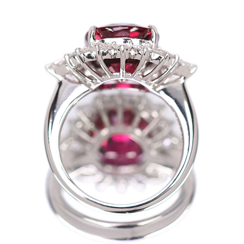 ルベライト 7ct ダイヤモンド 約1.6ct プラチナ リング(指輪)【品質
