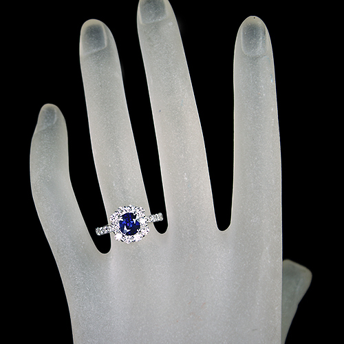 ロイヤルブルーサファイア 約1.8ct ダイヤモンド 1.2ct プラチナ