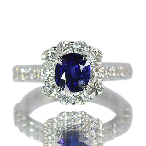 ロイヤルブルーサファイア 約1.8ct ダイヤモンド 1.2ct プラチナ