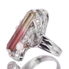�o�C�J���[�g���}���� 7.1ct �x�r�[������^�� �_�C�������h 0.5ct �v���`�i �����O(�w��)