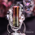 �o�C�J���[�g���}���� 7.1ct �x�r�[������^�� �_�C�������h 0.5ct �v���`�i �����O(�w��)