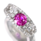 �s���N�T�t�@�C�A 1.3ct �_�C�������h 0.7ct �v���`�i �����O(�w��)