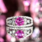 �s���N�T�t�@�C�A 1.3ct �_�C�������h 0.7ct �v���`�i �����O(�w��)