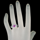 �s���N�T�t�@�C�A 1.3ct �_�C�������h 0.7ct �v���`�i �����O(�w��)