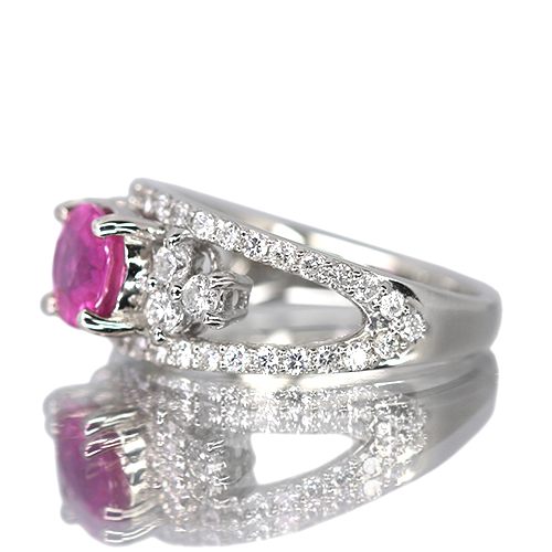 サファイアとダイヤモンドリング 第487回抽選販売＞ピンクサファイア 1.3ct ダイヤモンド 0.7ct