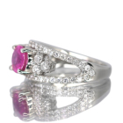 �s���N�T�t�@�C�A 1.3ct �_�C�������h 0.7ct �v���`�i �����O(�w��)