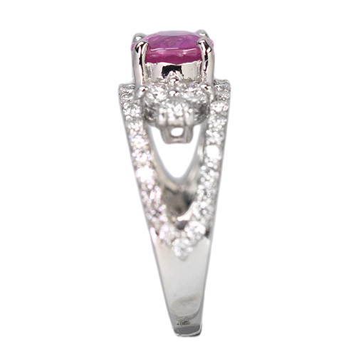 第487回抽選販売＞ピンクサファイア 1.3ct ダイヤモンド 0.7ct