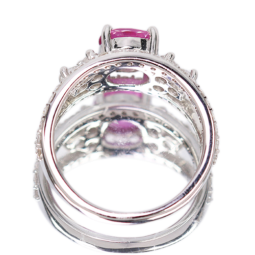 第487回抽選販売＞ピンクサファイア 1.3ct ダイヤモンド 0.7ct