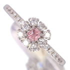 �s���N�_�C�������h 0.122ct/FOP/I1 �n�[�g�A���h�L���[�s�b�h�_�C�������h(H&C) 0.3ct �v���`�i �����O(�w��)
