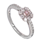 �s���N�_�C�������h 0.122ct/FOP/I1 �n�[�g�A���h�L���[�s�b�h�_�C�������h(H&C) 0.3ct �v���`�i �����O(�w��)