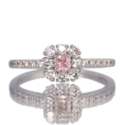 �s���N�_�C�������h 0.122ct/FOP/I1 �n�[�g�A���h�L���[�s�b�h�_�C�������h(H&C) 0.3ct �v���`�i �����O(�w��)