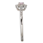 �s���N�_�C�������h 0.122ct/FOP/I1 �n�[�g�A���h�L���[�s�b�h�_�C�������h(H&C) 0.3ct �v���`�i �����O(�w��)