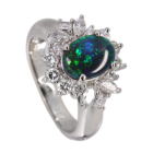 �I�[�X�g�����A���C�g�j���O���b�W�Y�u���b�N�I�p�[�� 1.0ct �_�C�������h 0.8ct �v���`�i �����O(�w��)