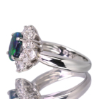 �I�[�X�g�����A���C�g�j���O���b�W�Y�u���b�N�I�p�[�� 1.0ct �_�C�������h 0.8ct �v���`�i �����O(�w��)