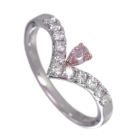 �s���N�_�C�������h 0.15ct/FP/SI2 �_�C�������h ��0.3ct �v���`�i �s���N�S�[���h �����O(�w��)