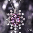 �����K�i�C�g 4.6ct �_�C�������h 0.6ct �z���C�g�S�[���h �l�b�N���X