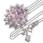 �����K�i�C�g 4.6ct �_�C�������h 0.6ct �z���C�g�S�[���h �l�b�N���X